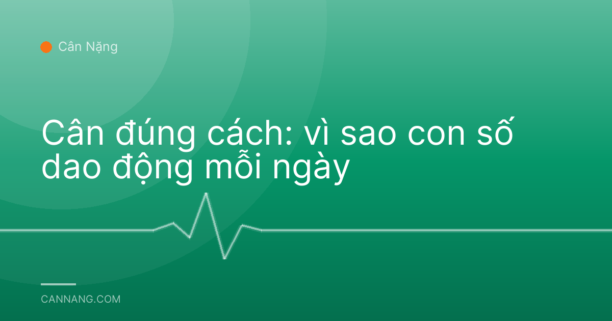 Cân đúng cách: vì sao con số dao động mỗi ngày